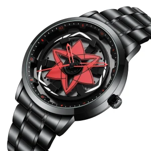 VA VA VOOM Brand Men Watch Creative Spinning Racing Series Clock Stainless Steel Sports Quartz Movement Waterproof Watch for Men