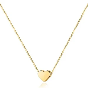 K Gold Plated Heart Necklace |Silver Plated Necklace Cute Dainty Love Pendant Necklaces for Women Gift for Girls Gift for Women