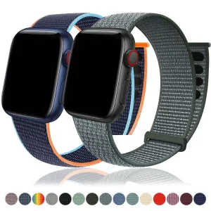 Nylon Band for Apple Watch Ultra Strap 49mm 45mm 41mm 44mm 40mm 42mm Adjustable Elastic Bracelet iWatch SE Series 9 4 5 SE 6 7 8